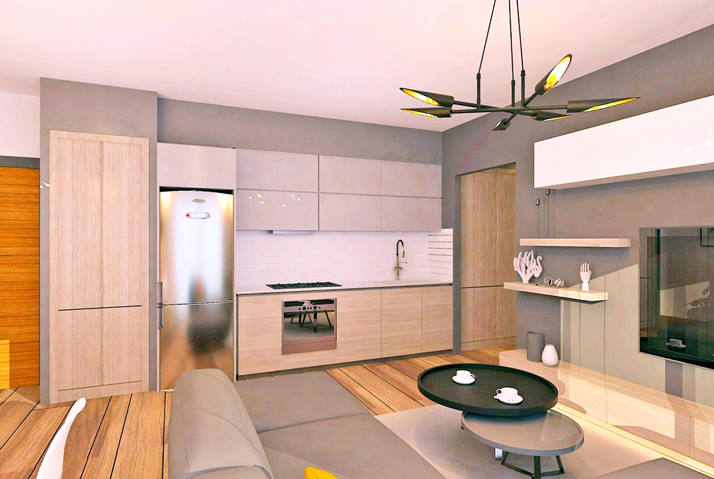 fragment eleganckiego wnętrza luksusowego apartamentu na sprzedaż Cypr (Karavas)