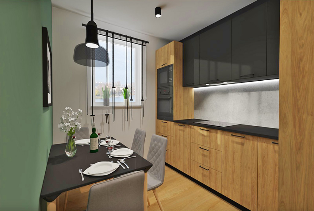 funkcjonalna kuchnia w ekskluzywnym apartamencie na sprzedaż Elbląg