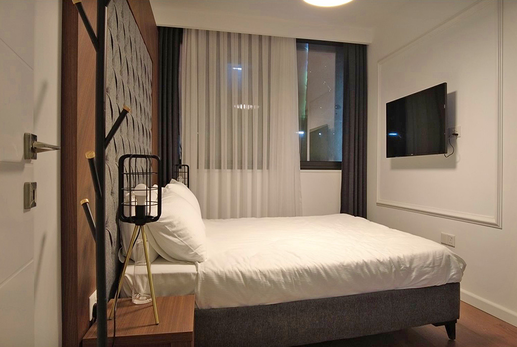 zacoszna sypialnia w ekskluzywnym apartamencie na sprzedaż Cypr (Iskele)