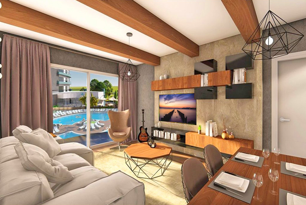śródziemnomorski styl wykończenia ekskluzywnego apartamentu na sprzedaż Cypr (Iskele)