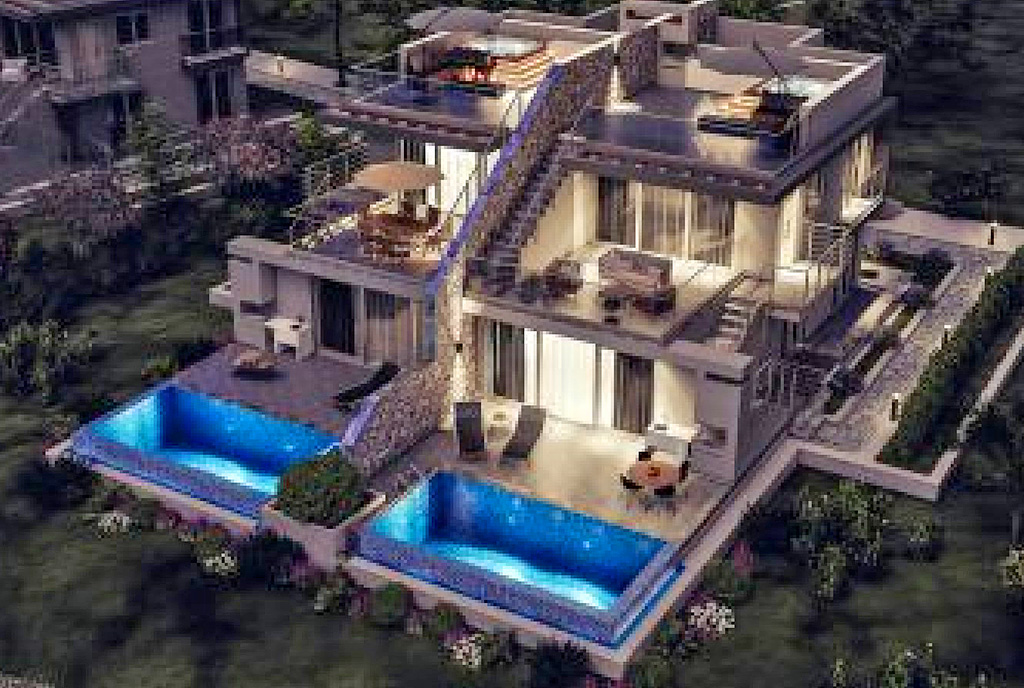 prywatny basen w częściach wspólnych ekskluzywnego apartamentu do sprzedaży Cypr (Tatlisu)