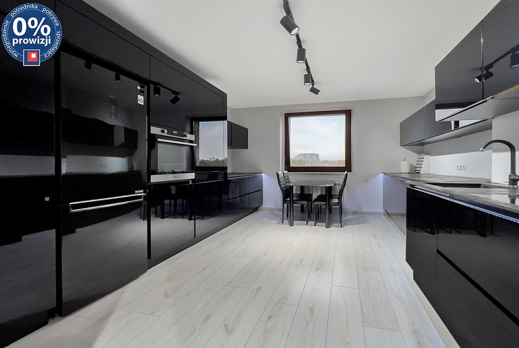 praktycznie zaaranżowana kuchnia w luksusowym apartamencie na sprzedaż Katowice (okolice)