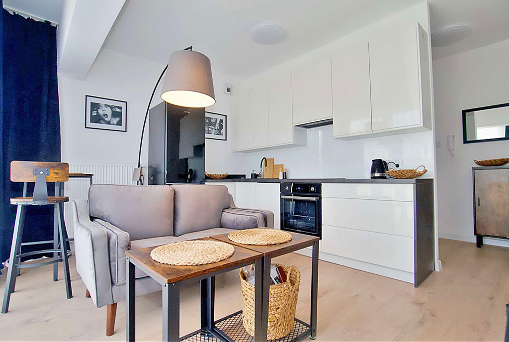 nowoczesna kuchnia w luksusowym apartamencie na wynajem Gorzów Wielkopolski