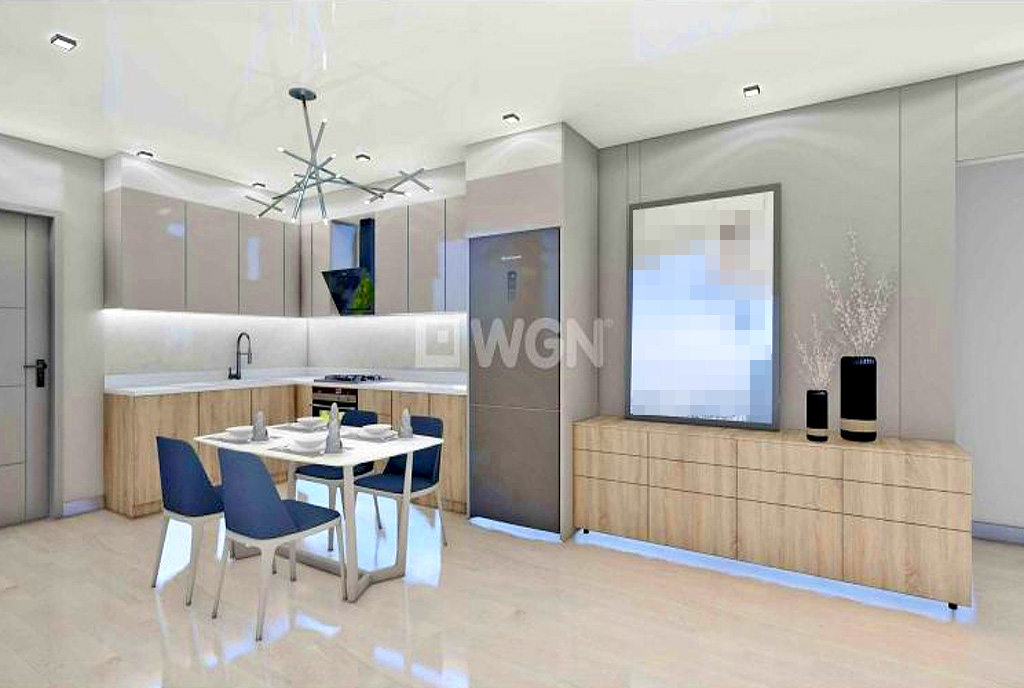 zaprojekowana zgodnie z najnowszymi trendami kuchnia w luksusowym apartamencie do sprzedaży Cypr (Iskele)