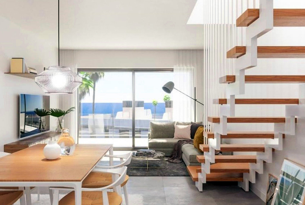 przestronny salon w luksusowym apartamencie na sprzedaż Hiszpania (Gran Alacant)