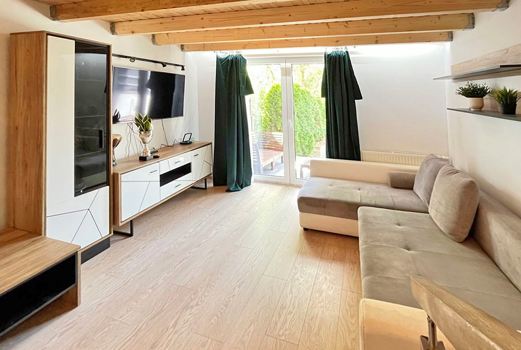 kameralny salon w luksusowym apartamencie na sprzedaż Szczecin