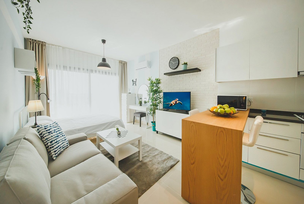 zaprojektowane w modnym, wschodnim stylu wnętrze luksusowego apartamentu na sprzedaż Cypr (Iskele)