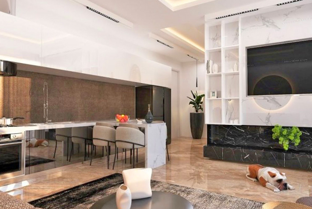 wytworne wnętrze luksusowego apartamentu na sprzedaż Cypr (Iskele)