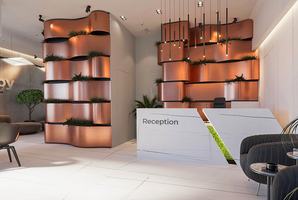 zdjęcie prezentuje lobby/recepcję przed wejściem do ekskluzywnego apartamentu do sprzedaży Gruzja (Kvariati, Gonio)