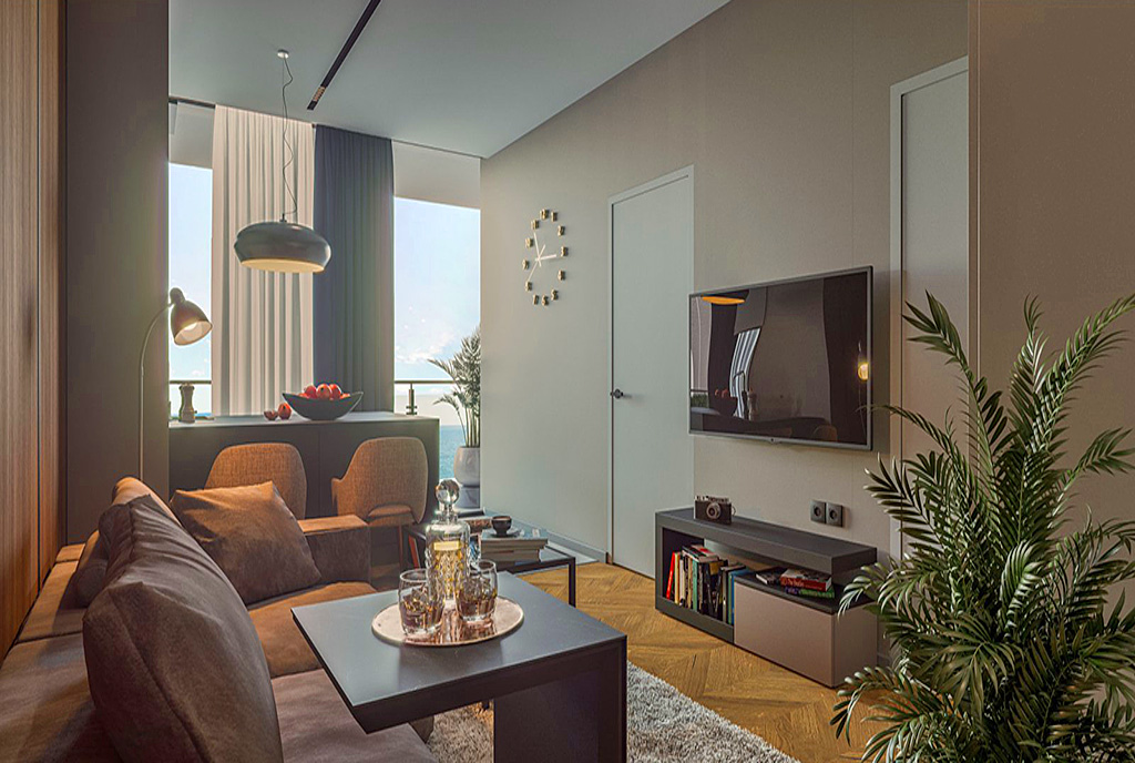 komfortowe wnętrze luksusowego apartamentu do sprzedaży Gruzja (Kvariati, Gonio)