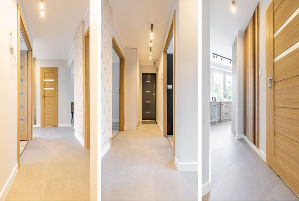 3 ujęcia eleganckiego wnętrza luksusowego apartamentu na sprzedaż Kalisz