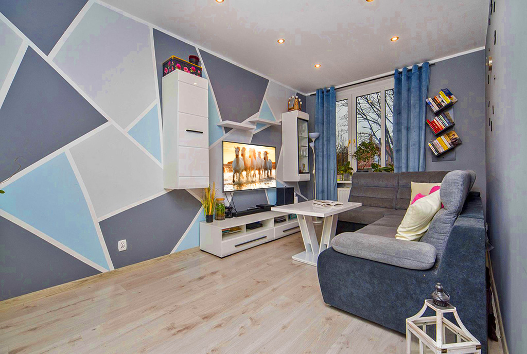 komfortowy pokój dzienny w ekskluzywnym apartamencie do sprzedaży Katowice (okolice)