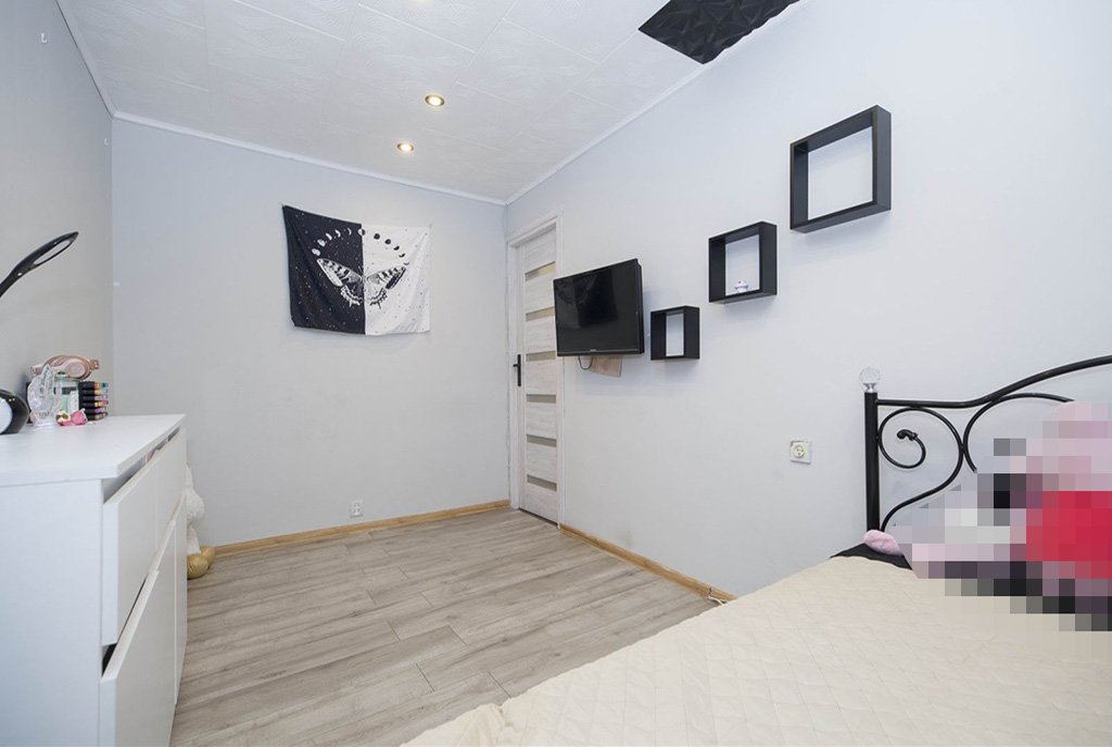 zaciszna sypialnia w luksusowym apartamencie do sprzedaży Katowice (okolice)