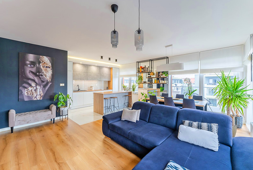 eleganckie wnętrze luksusowego apartamentu do sprzedaży Kołobrzeg