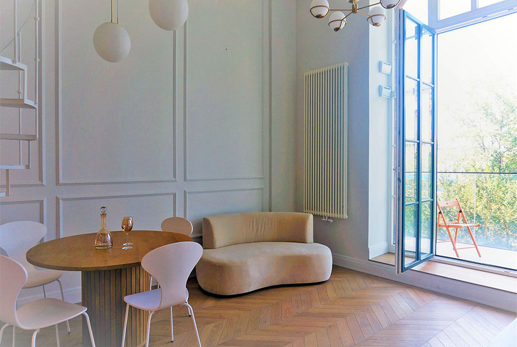 okazały salon w luksusowym apartamencie do wynajmu Wrocław