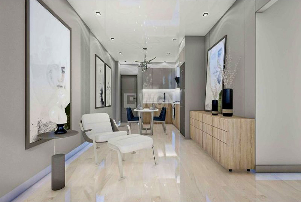 zaaranżowane w nowoczesnym stylu wnętrze luksusowego apartamentu na sprzedaż Cypr (Iskele)