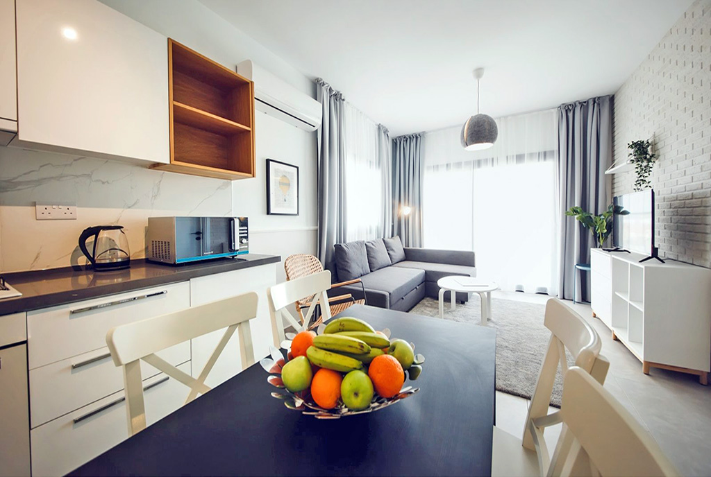 prywatna jadalnia w ekskluzywnym apartamencie na sprzsedż Cypr (Iskele)