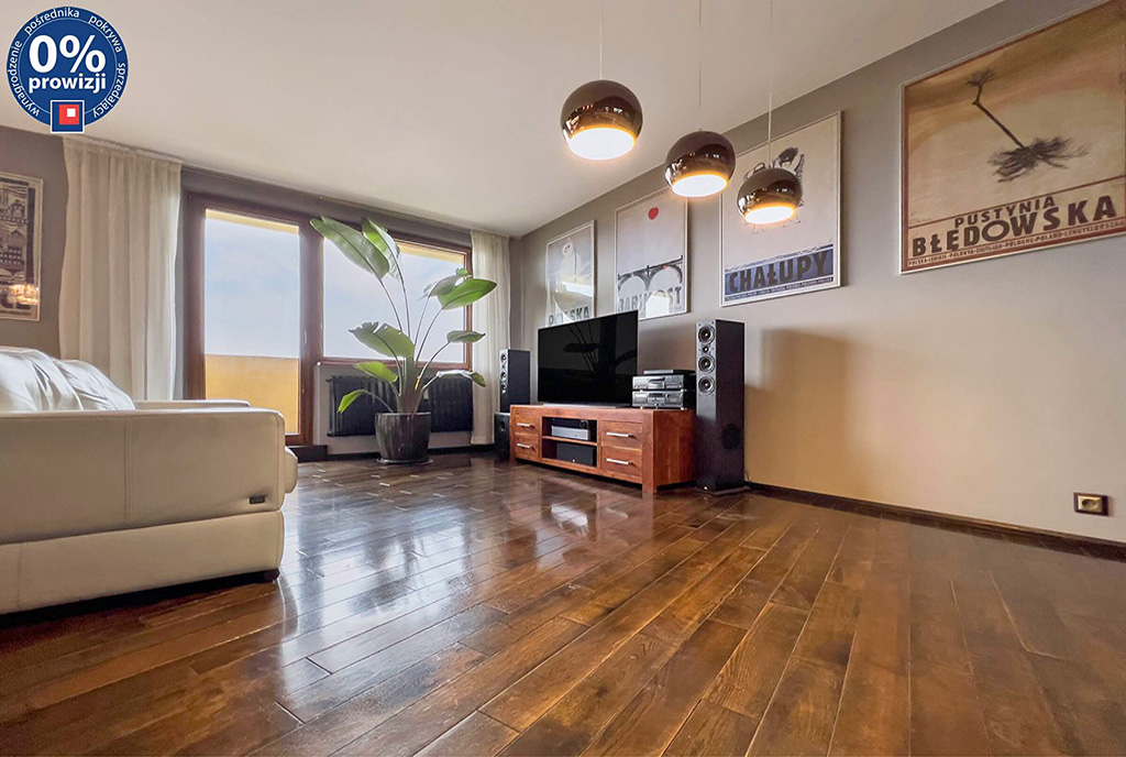 komfortowy pokój dzienny w ekskluzywnym apartamencie do sprzedaży Katowice (okolice)