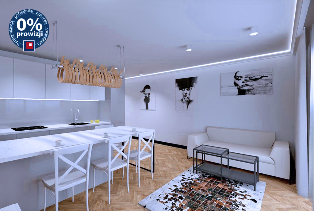 zaaranżowane w nowoczesnym stylu wnętrze luksusowego apartamentu na sprzedaż Piotrków Trybunalski