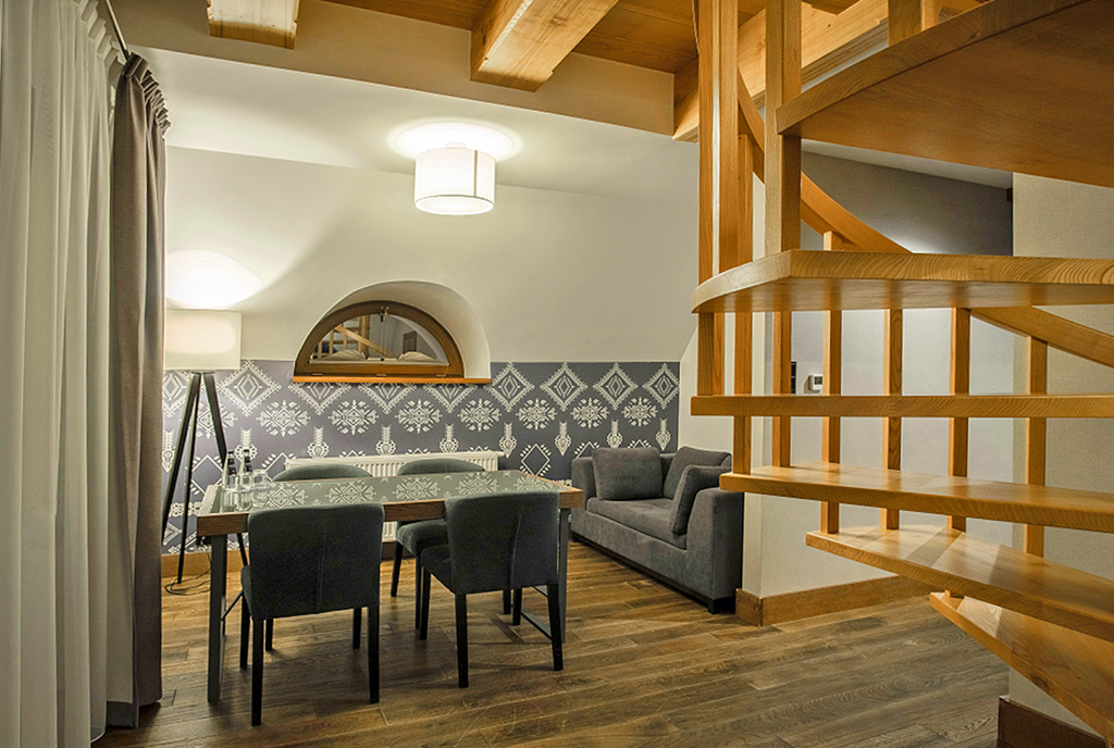 2-pozimowe wnętrze luksusowego apartamentu na sprzedaż Zakopane