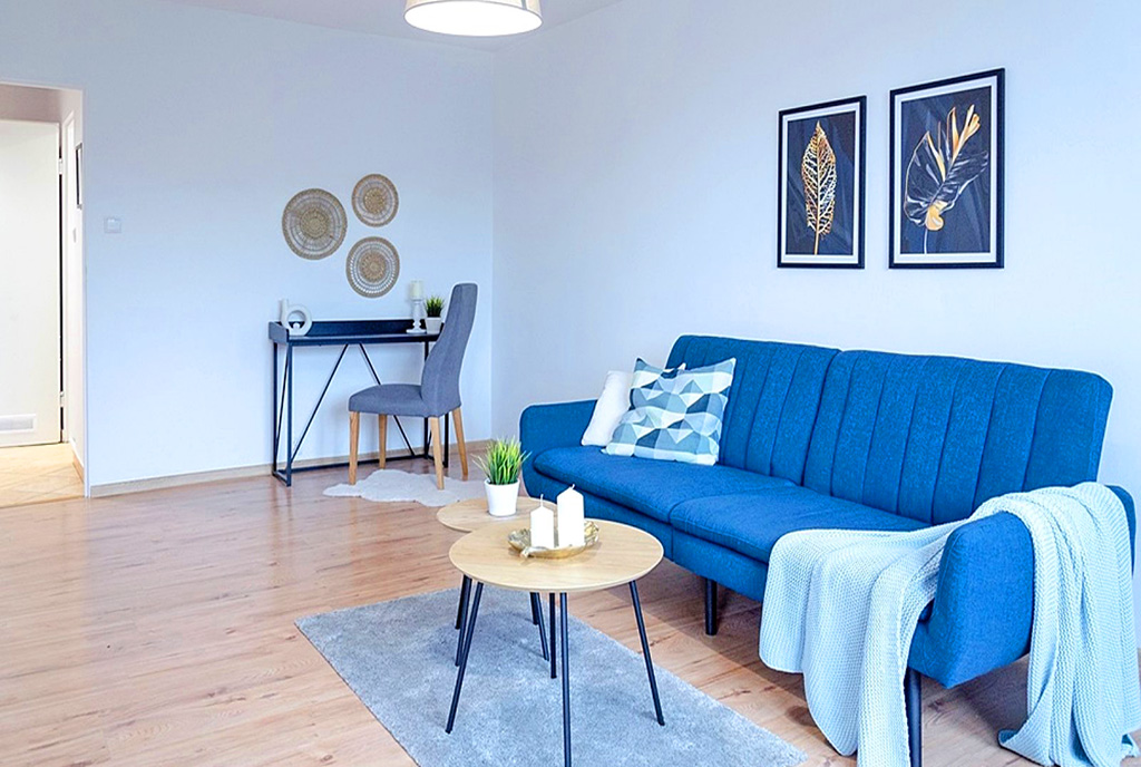 kameralny salon w luksusowym apartamencie do sprzedaży Katowice (okolice)