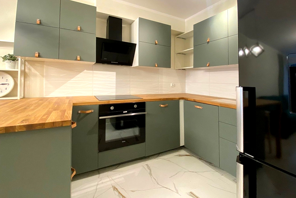 zabudowana kuchnia w ekskluzywnym apartamencie do sprzedaży Szczecin