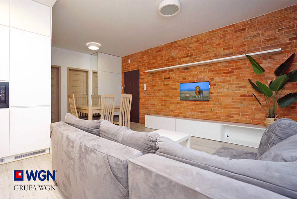 elegancki salon w ekskluzywnym apartamencie do wynajęcia Konin