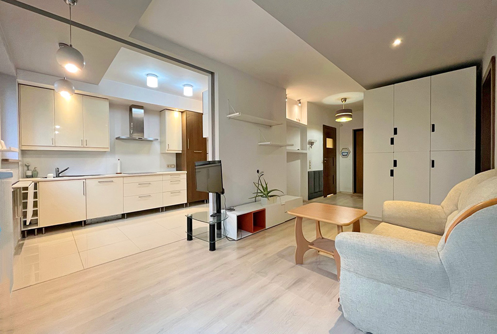 reprezentacyjny pokój dzienny w ekskluzywnym apartamencie do wynajmu Szczecin