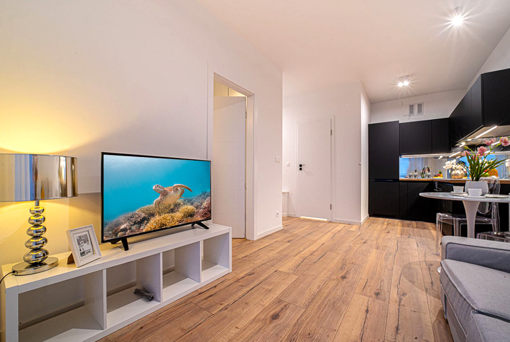 słoneczne i jasne wnętrze ekskluzywnego apartamentu do wynajęcia Bolesławiec