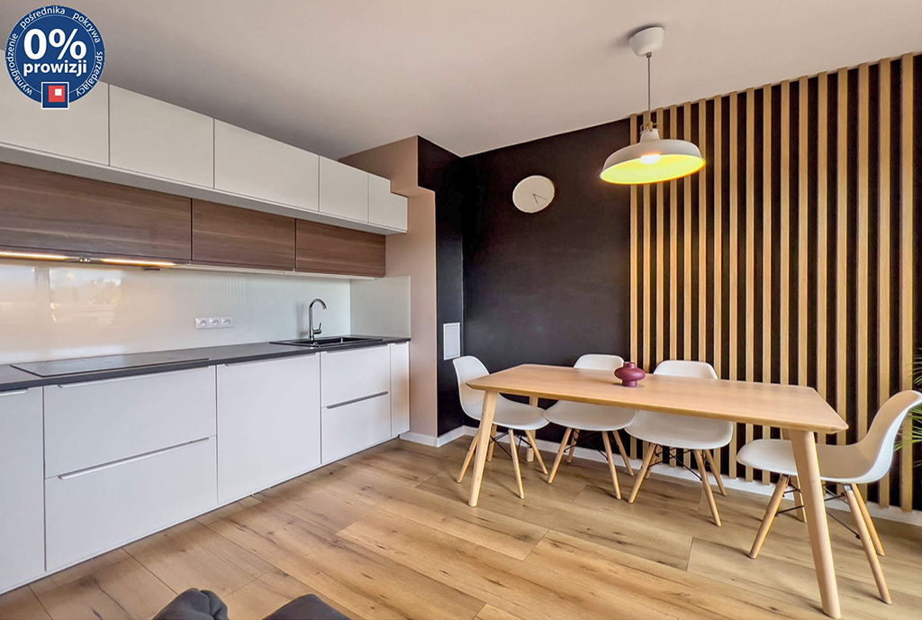 praktyczna aranżacja kuchni w ekskluzywnym apartamencie na sprzedaż Katowice (okolice)