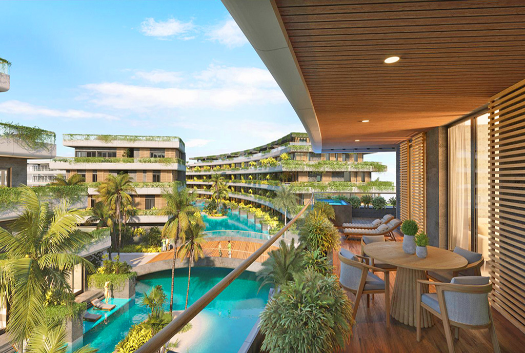 taras przy ekskluzywnym apartamencie do sprzedaży Dominikana (Bavaro)