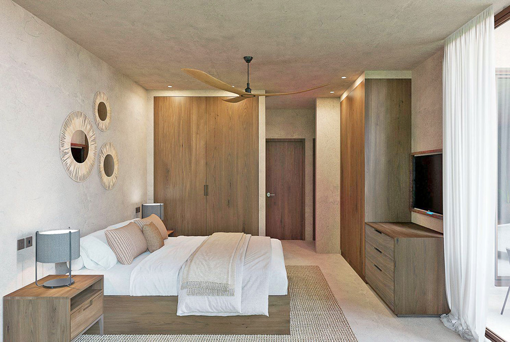 zaciszna sypialnia w ekskluzywnym apartamencie na sprzedaż Dominikana (Punta Cana)