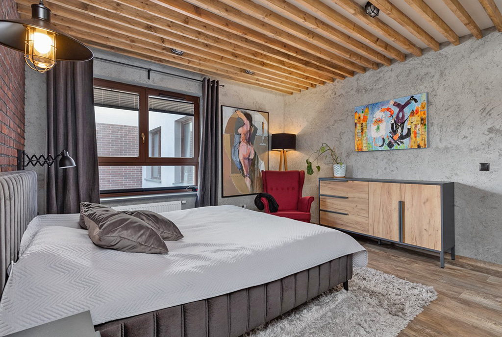 prywatna sypialnia w luksusowym apartamencie do sprzedaży Szczecin