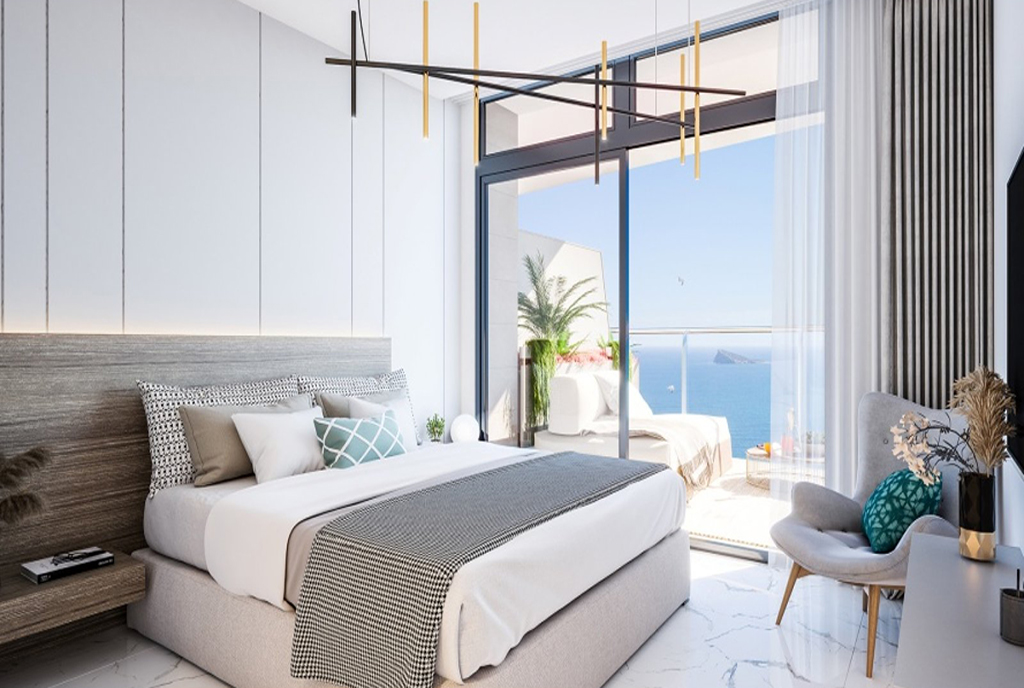 prywatna sypialnia w luksusowym apartamencie na sprzedaż Hiszpania (Benidorm, Playa Poniente)