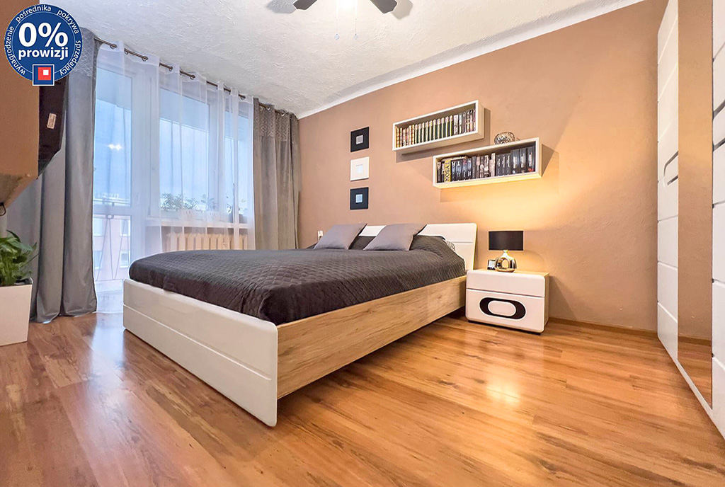 zaciszna sypialnia w luksusowym apartamencie do sprzedaży Katowice (okolice)