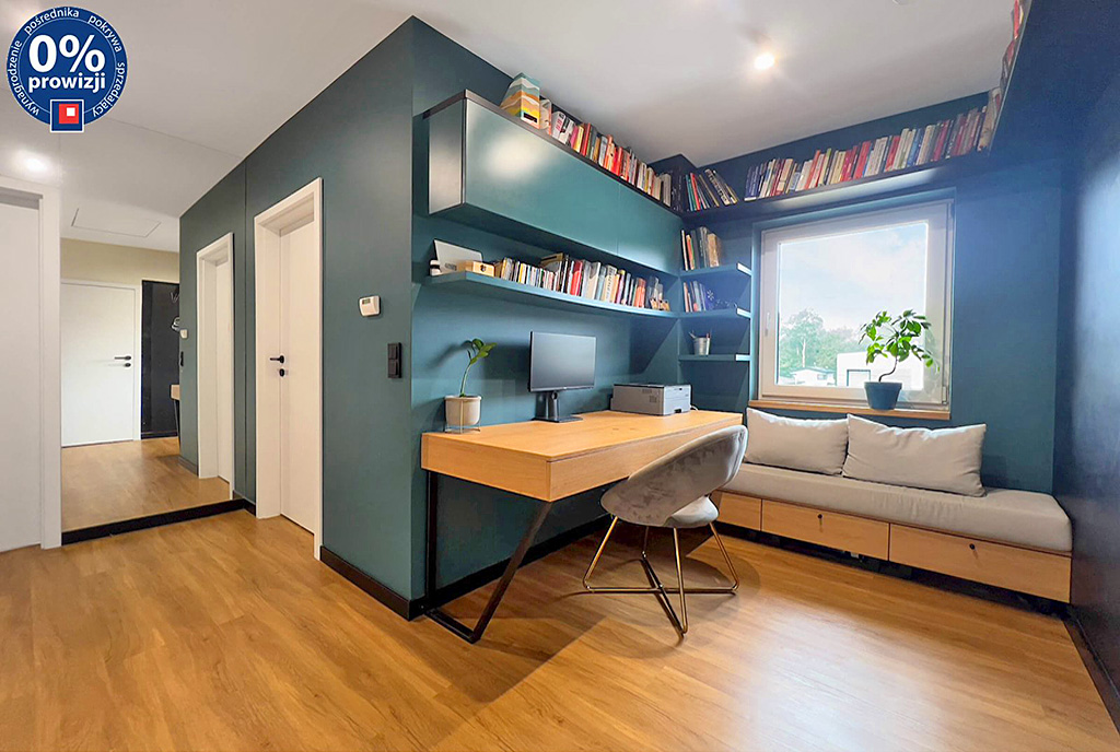 widok na gabinet w luksusowym apartamencie na sprzedaż Katowice (okolice)