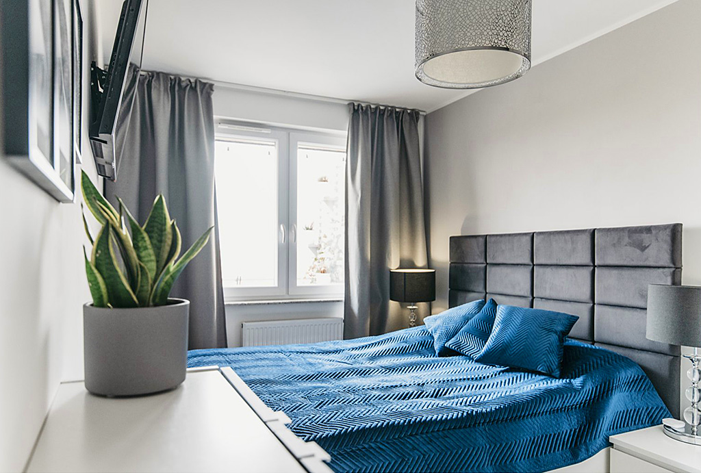 wytworna sypialnia w ekskluzywnym apartamencie na sprzedaż Wrocław