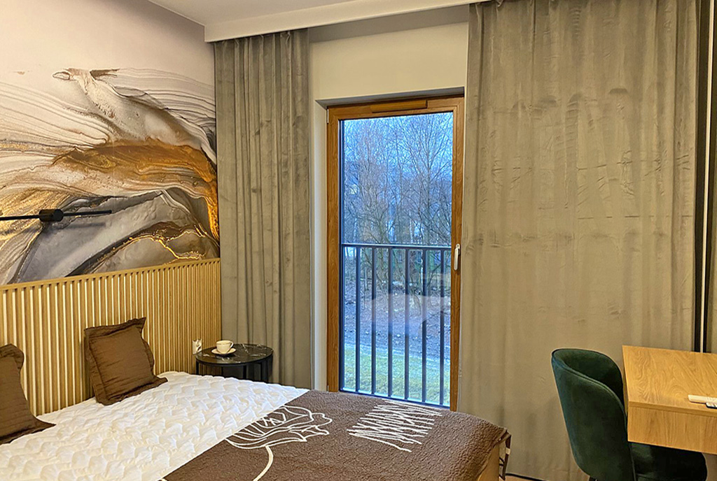 fragment sypialni w ekskluzywnym apartamencie na wynajem Katowice