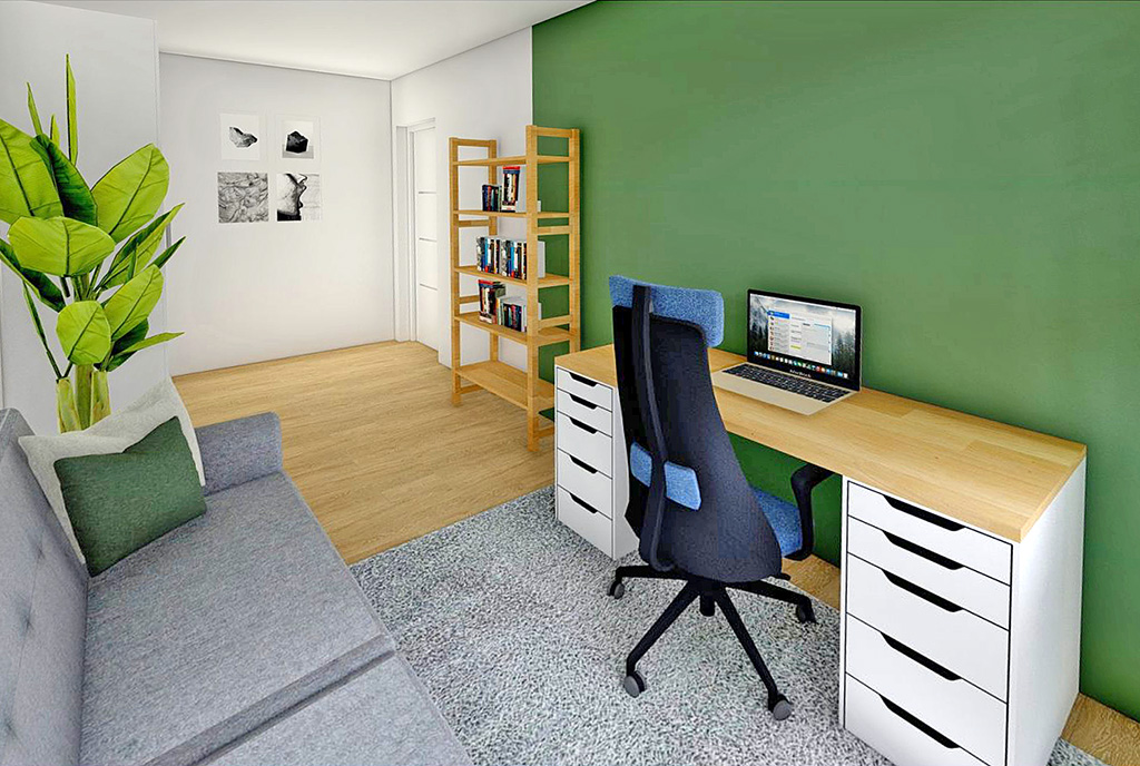 fragment gabinetu w ekskluzywnym apartamencie do sprzedaży Katowice (okolice)