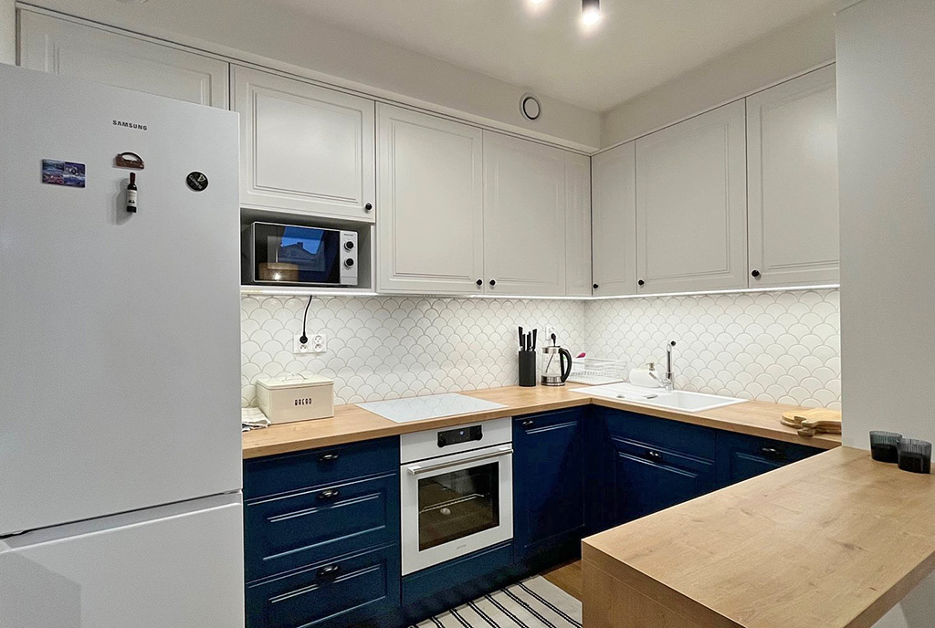 nowoczesna kuchnia w luksusowym apartamencie na sprzedaż Mazury