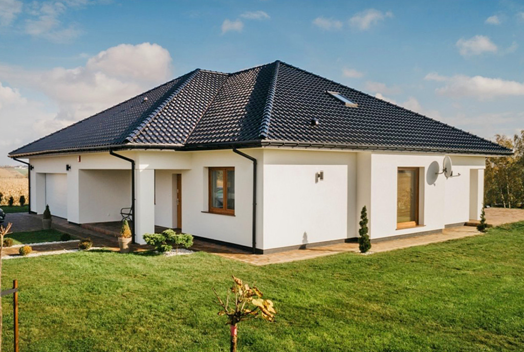 zaawansowana architektura bryły ekskluzywnej willi na sprzedaż Kalisz (okolice)