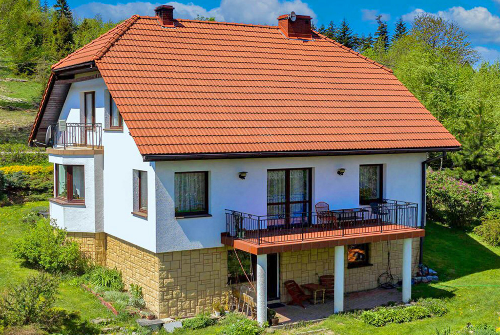 widok z lotu ptaka na luksusową willę do sprzedaży Kraków (okolice)