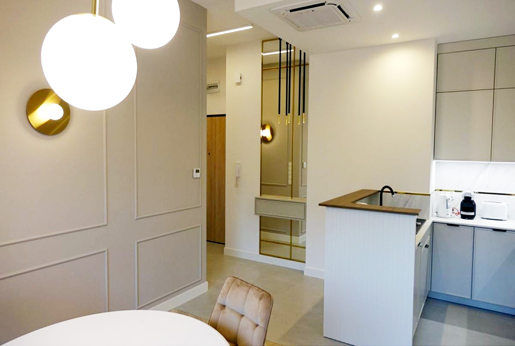 funkcjonalna kuchnia w ekskluzywnym apartamencie na sprzedaż Toruń (okolice)