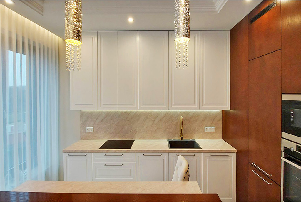 zabudowana kuchnia w luksusowym apartamencie do wynajmu Gdańsk