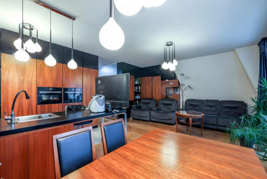 zaprojektowane w nowoczesnym designie wnętrze luksusowego apartamentu na sprzedaż Gdańsk