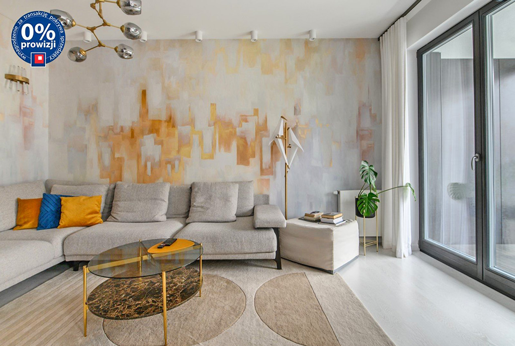 fragment salonu w ekskluzywnym apartamencie na sprzedaż Gdynia