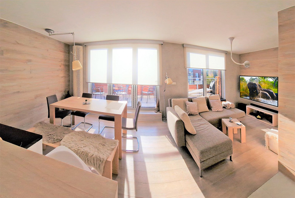 imponujących rozmiarów pokój gościnny w ekskluzywnym apartamencie do sprzedaży Ustroń