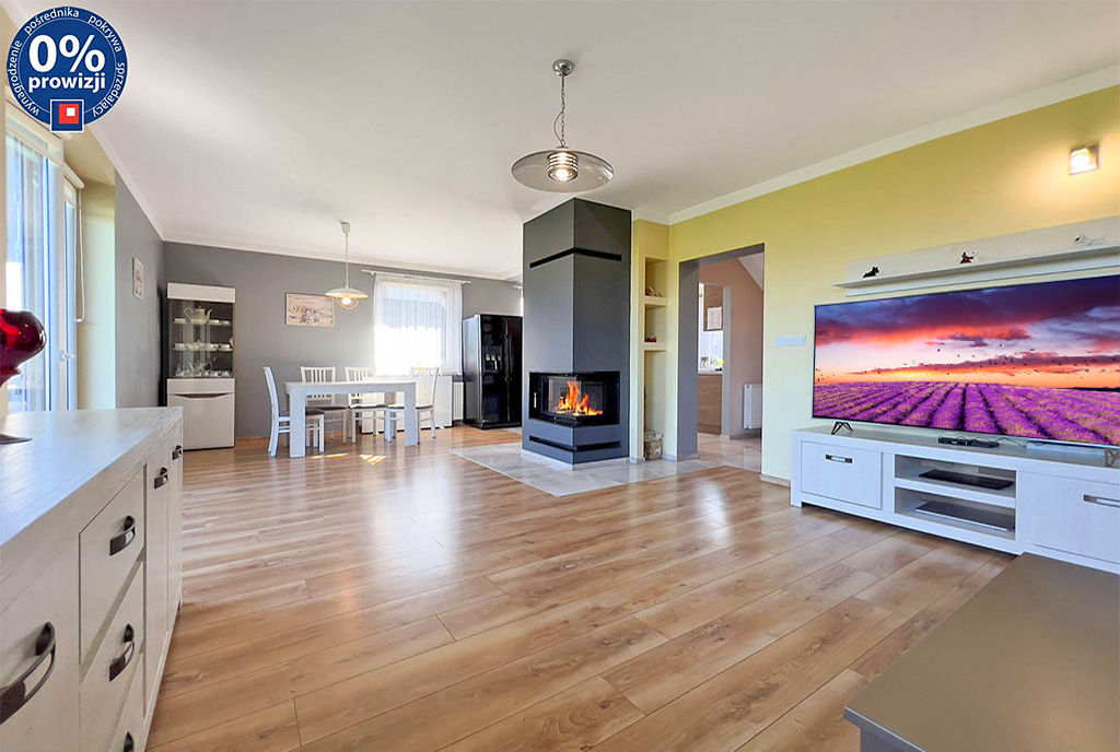 imponujący pokój dzienny w ekskluzywnej willi do sprzedaży Bielsko-Biała