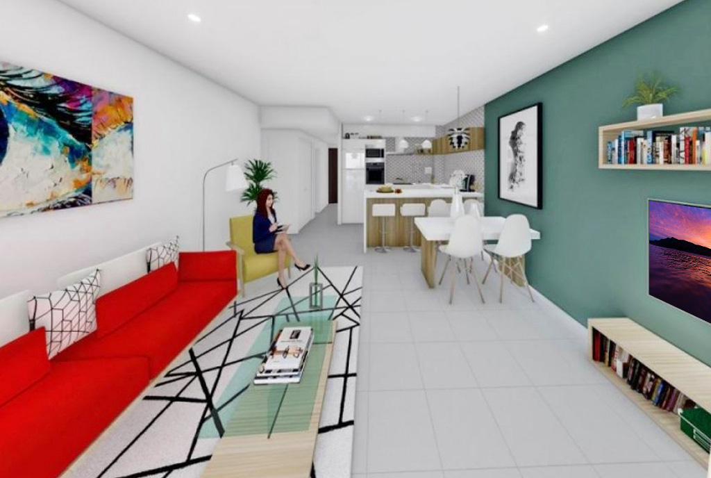 nowoczesny design wnętrza luksusowego apartamentu na sprzedaż Hiszpania (Los Alcazares)