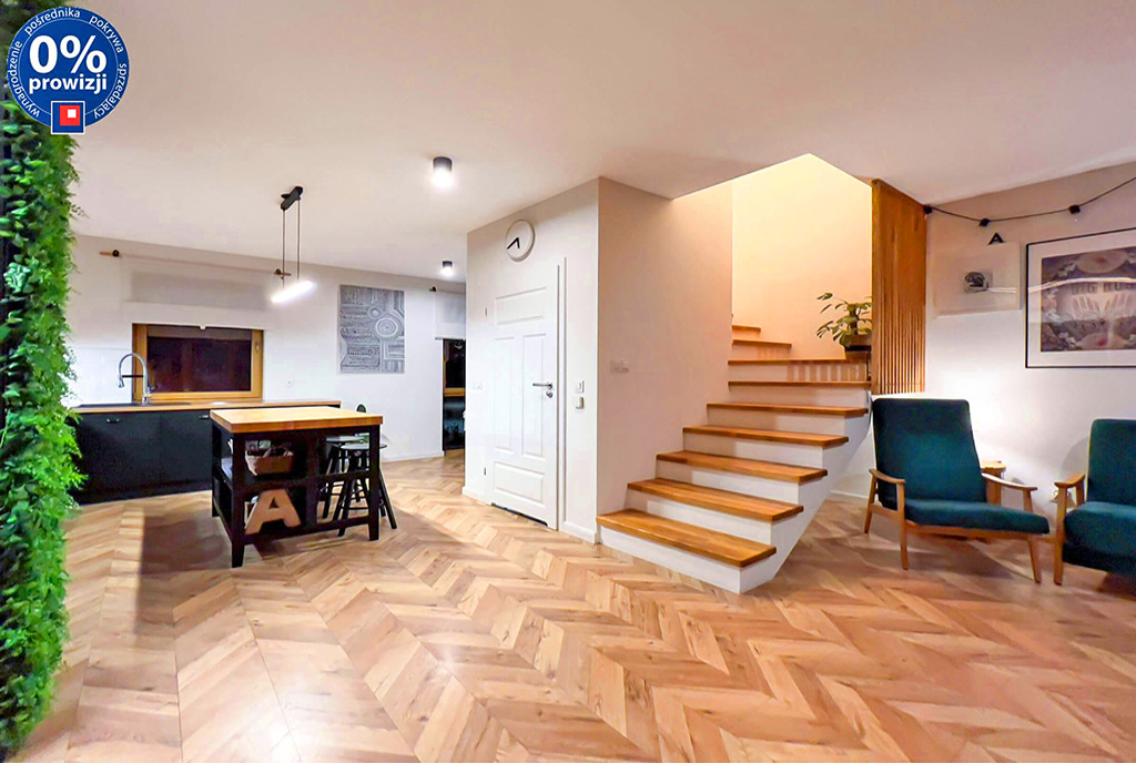 zaprojektowane w futurystycznym stylu wnętrze luksusowego apartamentu na sprzedaż Katowice (okolice)